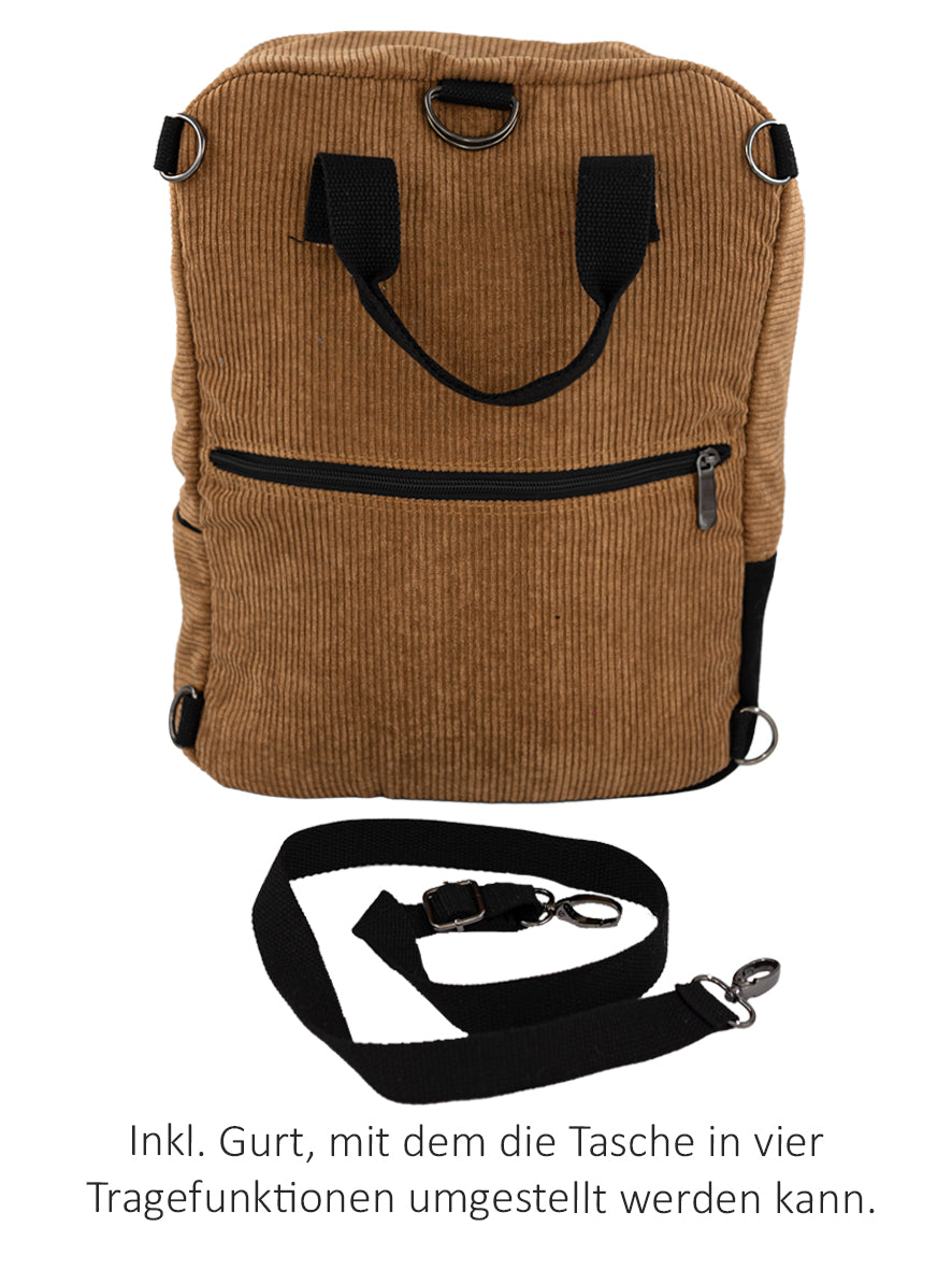 4in1 Tasche Kurt - Braun / Grau