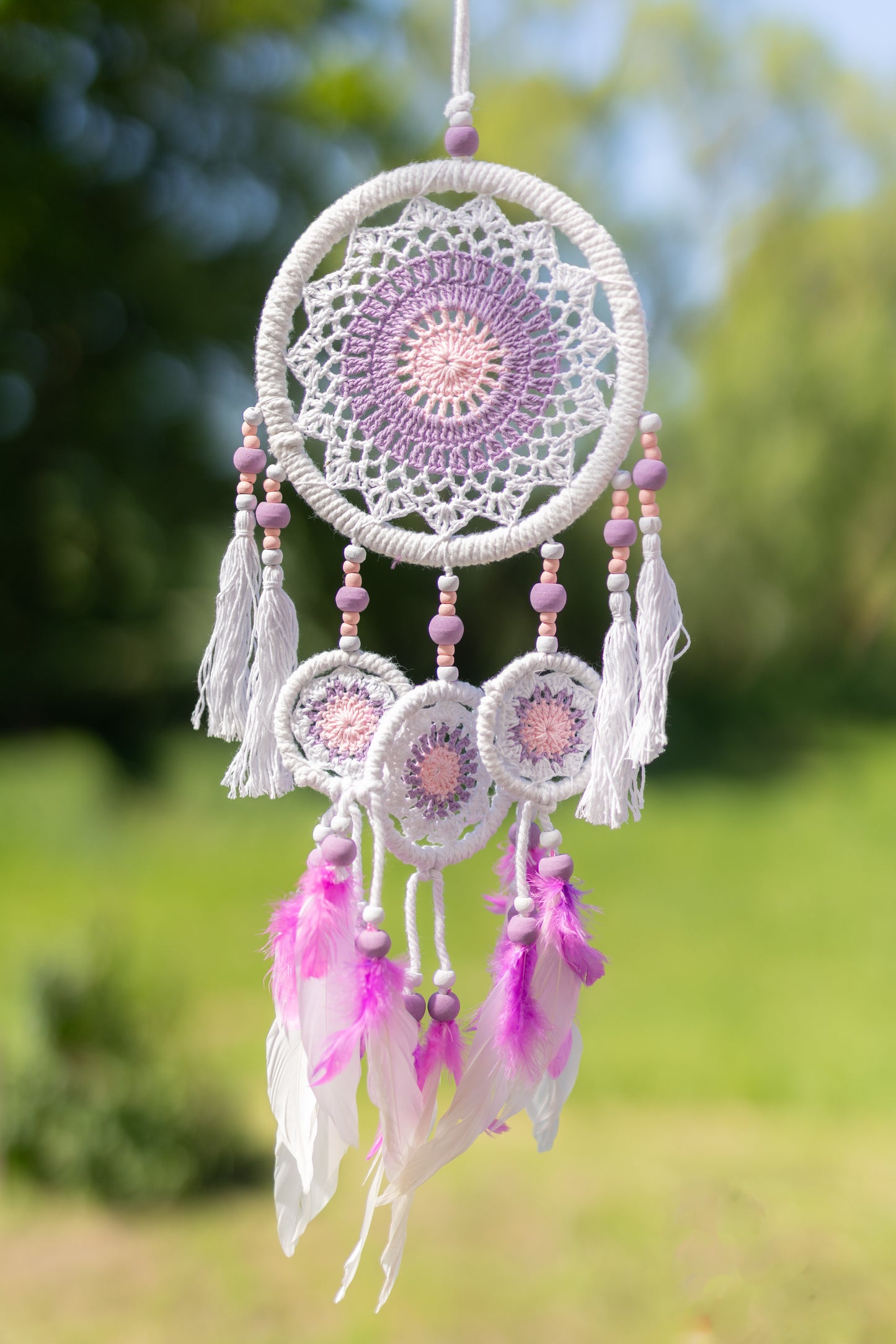 Boho Traumfänger Rosa-Mandala