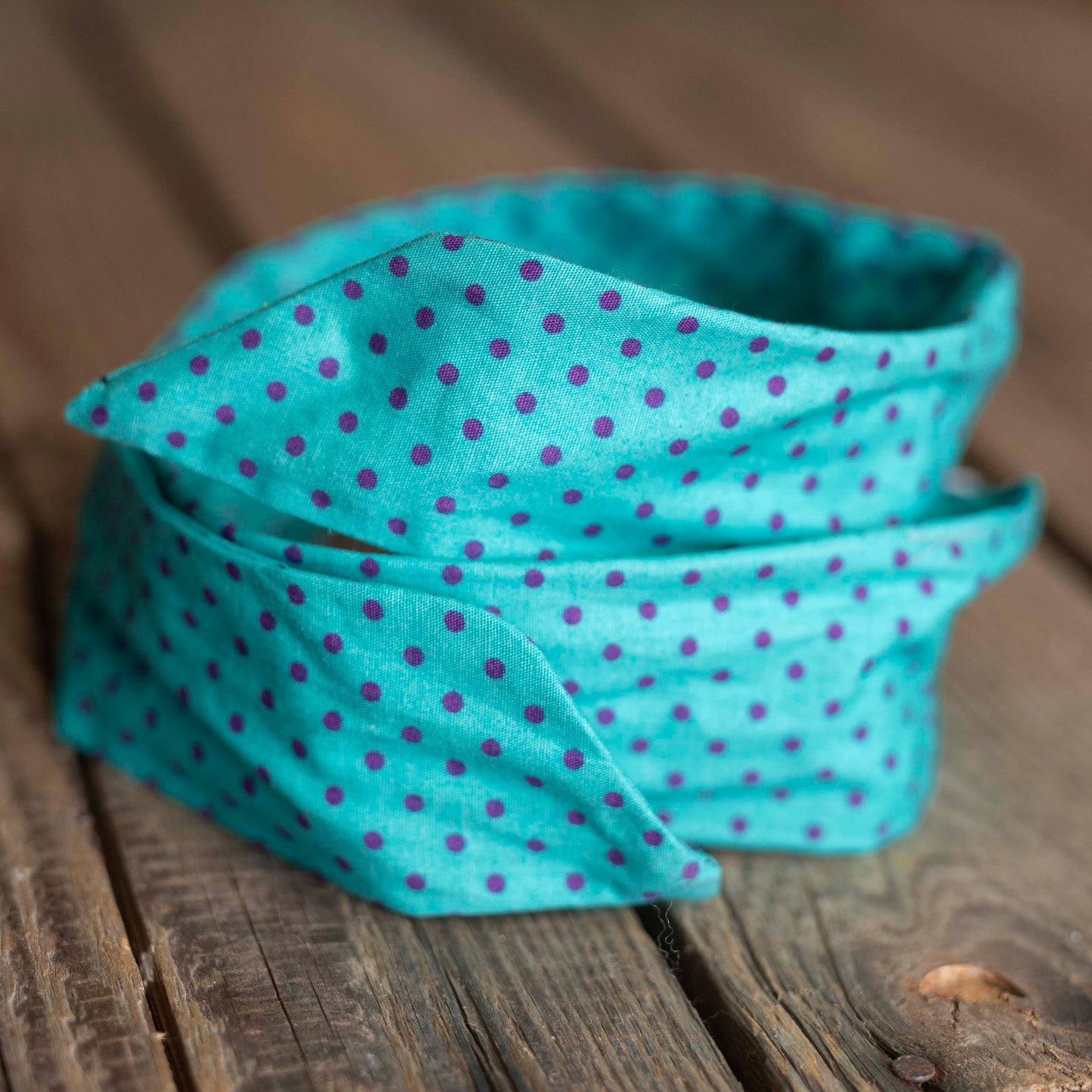 Haarband Turquoise Polka