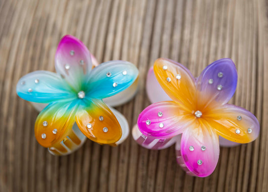 Haarspange Frangipani Glitzer