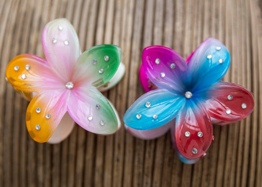 Haarspange Frangipani Glitzer